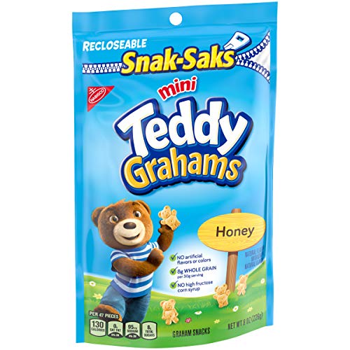 Teddy Grahams Honey Graham Snacks, Snack-Sak, 8 Ounce Pack Of 12
