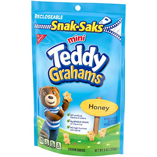 Teddy Grahams Honey Graham Snacks, Snack-Sak, 8 Ounce Pack Of 12