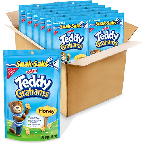 Teddy Grahams Honey Graham Snacks, Snack-Sak, 8 Ounce Pack Of 12