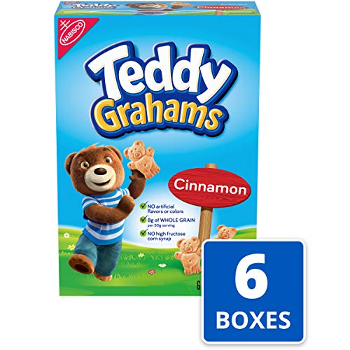 Teddy Grahams Cinnamon Graham Snacks, 10 Ounce Pack Of 6