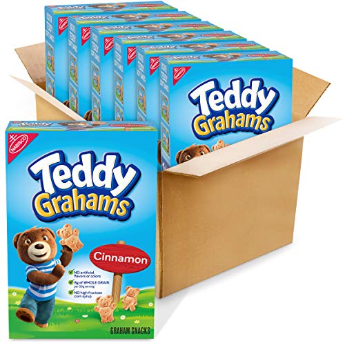 Teddy Grahams Cinnamon Graham Snacks, 10 Ounce Pack Of 6