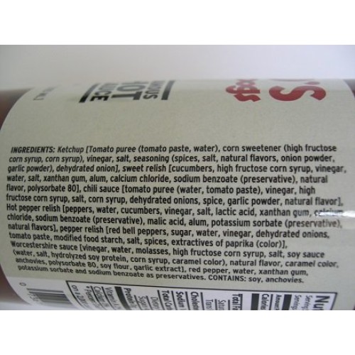 Teds Hot Dogs Hot Sauce