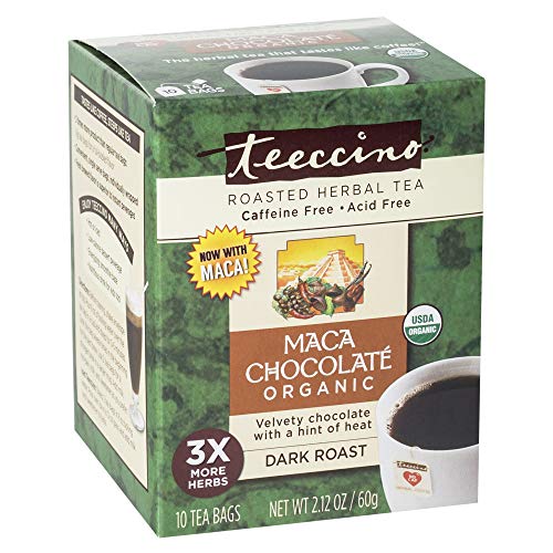 Teeccino Organic Chocolate Herbal Coffee, 10 Ct
