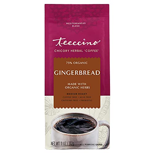 Teeccino Chicory Coffee Alternative – Gingerbread – Holiday Dess