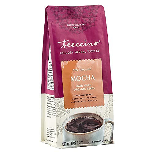 Teeccino Chicory Coffee Alternative - Mocha - Ground Herbal Coff
