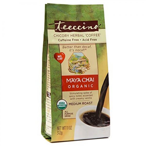 Teeccino Chicory Coffee Alternative – Organic Maya Chai - Herbal