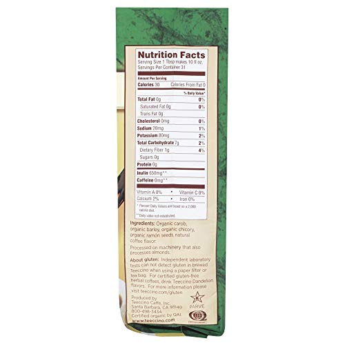 Teeccino Chicory Coffee Alternative – Organic French Roast – Her