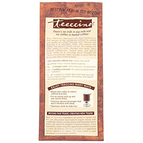 Teeccino Chicory Coffee Alternative – Vanilla Nut – Herbal Coffe