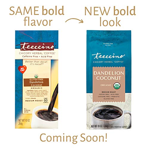 Teeccino Coffee Alternative – Dandelion Coconut – Detox Deliciou