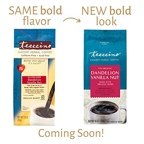 Teeccino Coffee Alternative – Dandelion Vanilla Nut – Detox Deli