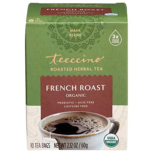 Teeccino Coffee French Roast Organic Chicory Roasted Herbal Tea,