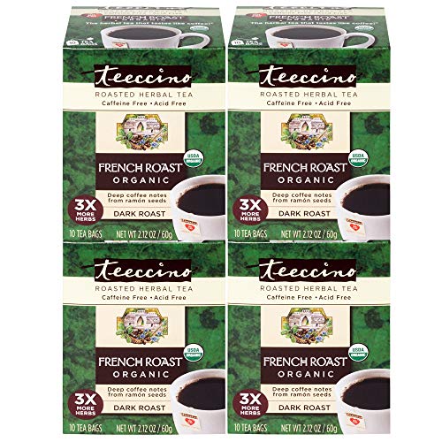 Teeccino Coffee French Roast Organic Chicory Roasted Herbal Tea,