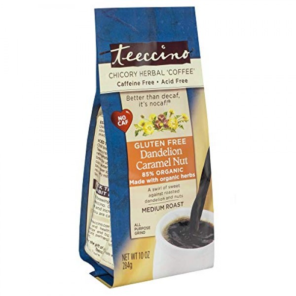 Teeccino Dandelion Herbal Coffee Alternative – Caramel Nut - Gro