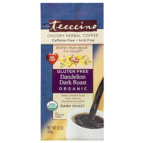 Teeccino Dandelion Herbal Coffee Alternative – Dark Roast - Grou