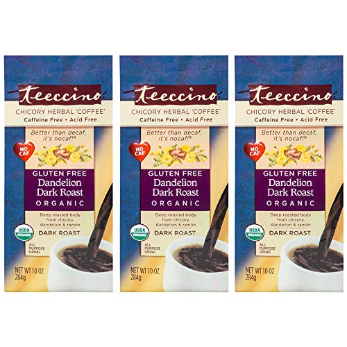 Teeccino Dandelion Herbal Coffee Alternative – Dark Roast - Grou