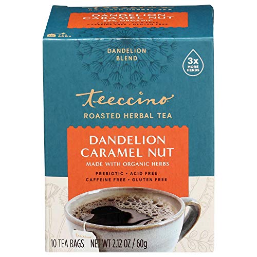 Teeccino Dandelion Tea – Caramel Nut – Rich &Amp; Roasted Herbal Tea