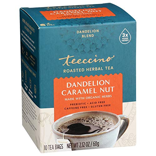 Teeccino Dandelion Tea – Caramel Nut – Rich &Amp; Roasted Herbal Tea