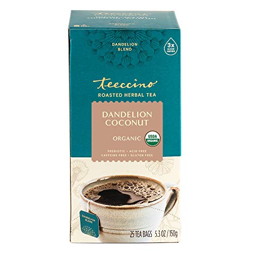 Teeccino Dandelion Tea – Coconut – Rich &Amp; Roasted Herbal Tea Tha