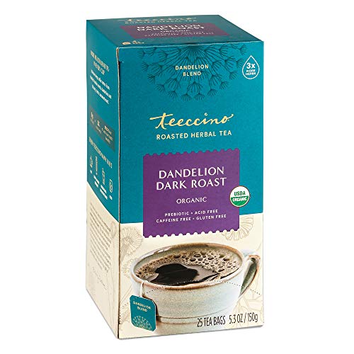 Teeccino Dandelion Tea – Dark Roast – Rich &Amp; Roasted Herbal Tea