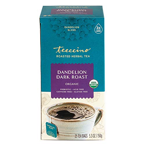 Teeccino Dandelion Tea – Dark Roast – Rich &Amp; Roasted Herbal Tea