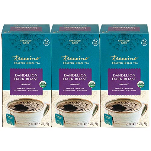 Teeccino Dandelion Tea – Dark Roast – Rich &Amp; Roasted Herbal Tea