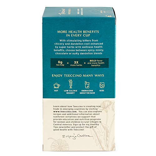 Teeccino Dandelion Tea – Turmeric – Rich &Amp; Roasted Super Herb Te