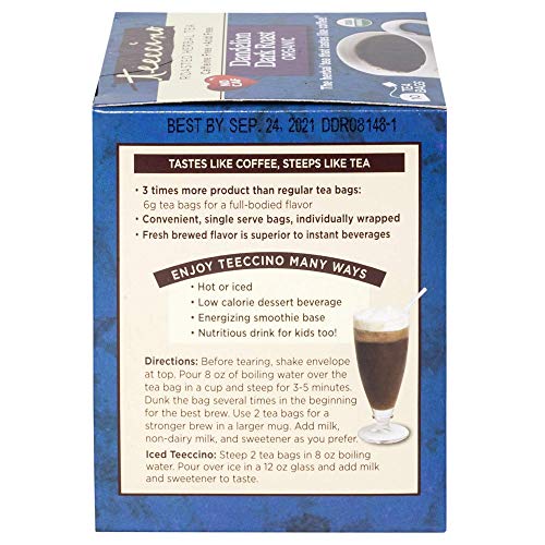 Teeccino Dandelion Tea – Dark Roast - Roasted Herbal Tea | Organ