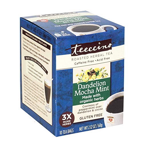 Teeccino Dandelion Tea – Mocha Mint - Coffee Alternative | Herba