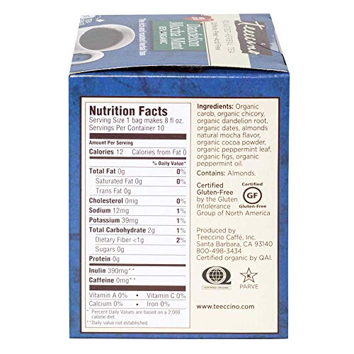 Teeccino Dandelion Tea – Mocha Mint - Coffee Alternative | Herba