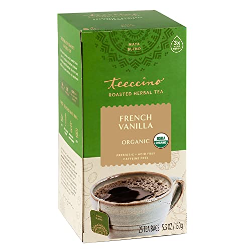 Teeccino French Vanilla Herbal Tea - Rich & Roasted Herbal Tea T...