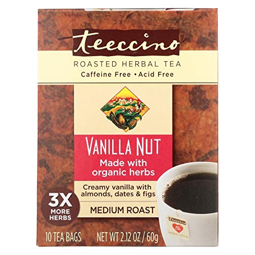 Teeccino Herbal Coffee Vanilla Nut - 10 Tea Bags - Case Of 6 - 7
