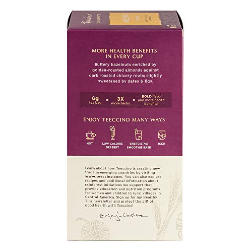Teeccino Herbal Tea - Hazelnut - Organic Roasted Chicory Root, C