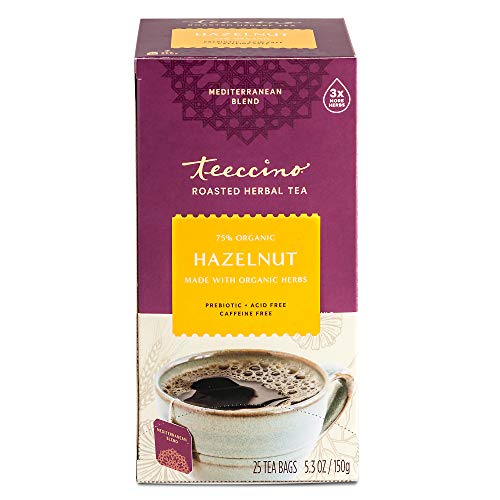 Teeccino Herbal Tea - Hazelnut - Organic Roasted Chicory Root, C