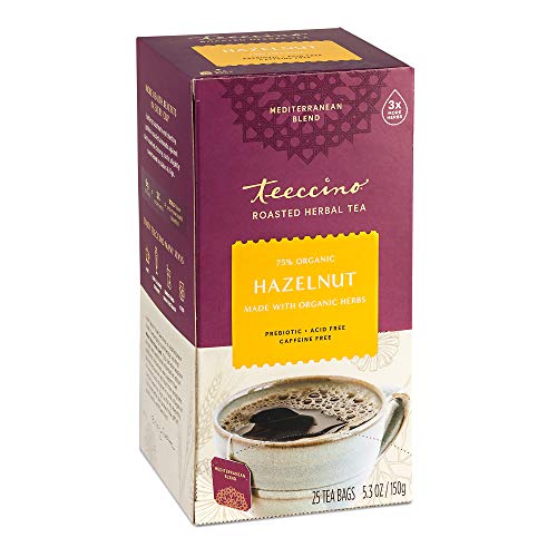 Teeccino Herbal Tea - Hazelnut - Organic Roasted Chicory Root, C