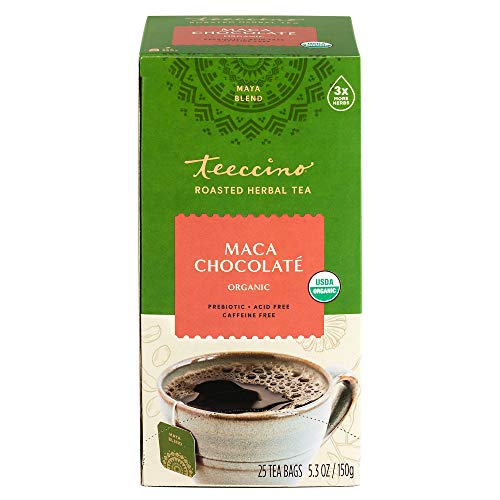 Teeccino Herbal Tea – Maca Chocolaté – Adaptogenic Peruvian Maca