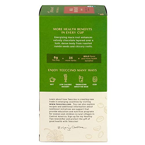 Teeccino Herbal Tea – Maca Chocolaté – Adaptogenic Peruvian Maca