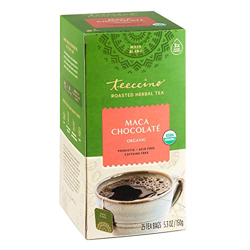 Teeccino Herbal Tea – Maca Chocolaté – Adaptogenic Peruvian Maca