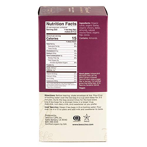 Teeccino Herbal Tea – Mocha – Rich &Amp; Roasted Herbal Tea That’S C