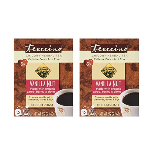 Teeccino Herbal Tea – Vanilla Nut – Roasted Chicory Tea Caffeine