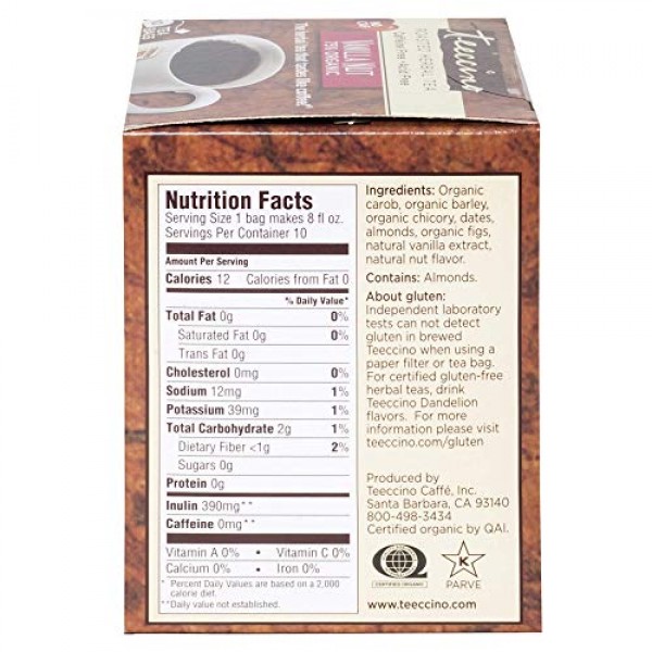 Teeccino Herbal Tea Variety Pack – Dandelion Caramel Nut And Van