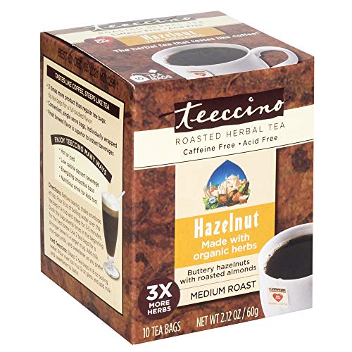 Teeccino Herbal Tea – Hazelnut – Roasted Chicory | Prebiotic | C