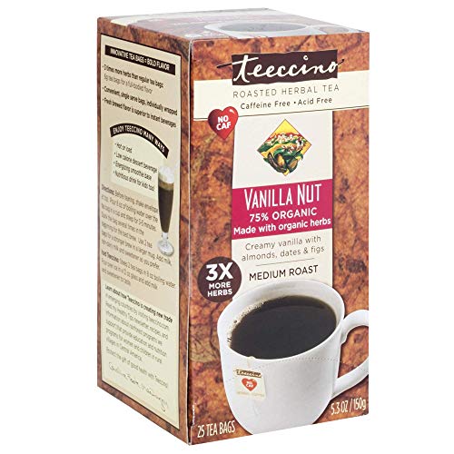 Teeccino Herbal Tea – Vanilla Nut – Roasted Chicory Tea | Caffei