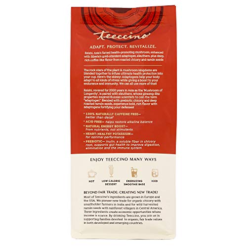 Teeccino Mushroom Adaptogen Coffee Alternative – Reishi Eleuther