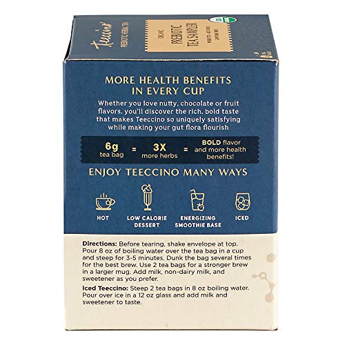 Teeccino Prebiotic Herbal Tea – Prebiotic Superboost Tea Sampler