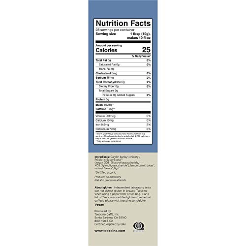 Teeccino Prebiotic Superboost Coffee Alternative – Mango Lemon B