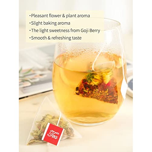 TeeLux Chrysanthemum Cassia Seeds Tea Bags, 8g/bag, Burdock Root...