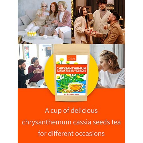 TeeLux Chrysanthemum Cassia Seeds Tea Bags, 8g/bag, Burdock Root...