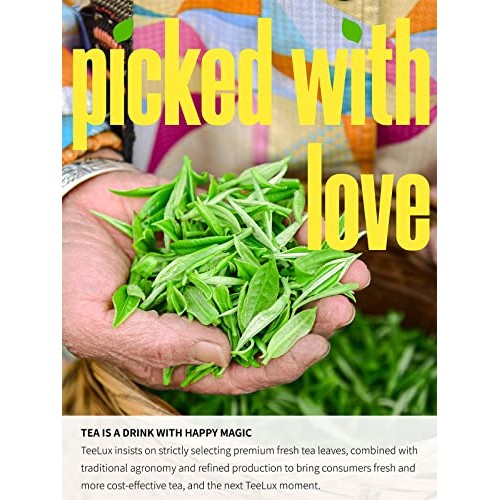 TeeLux Decaf Green Tea Bags, Pure Decaffeinated Green Tea, Super...