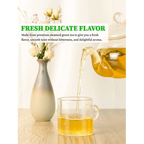 TeeLux Decaf Green Tea Bags, Pure Decaffeinated Green Tea, Super...