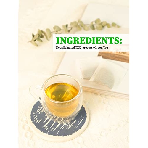 TeeLux Decaf Green Tea Bags, Pure Decaffeinated Green Tea, Super...